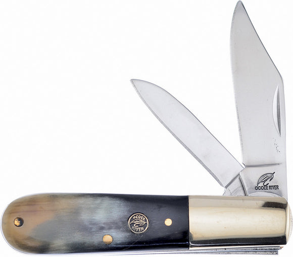 Frost Cutlery Barlow Ox Horn Folding 440 Stainless Clip/Pen Pocket Knife C163OX