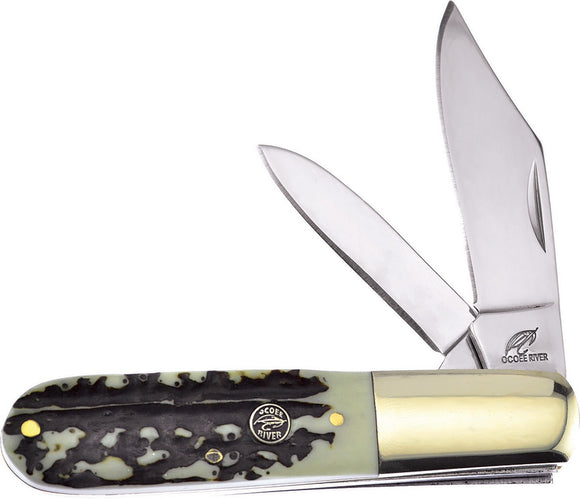 Frost Cutlery Barlow Stag Bone Resin Stainless Folding Knife C163SBR