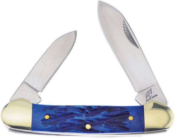 Frost Cutlery Canoe Blue Pick Bone Folding Stainless Pocket Knife OC252BLPB