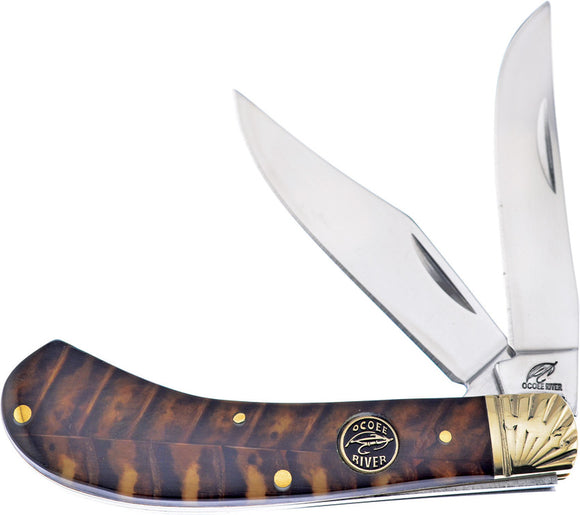 Frost Cutlery Saddlehorn Snake Skin Folding Stainless Clip/Skinner Knife C528CSS