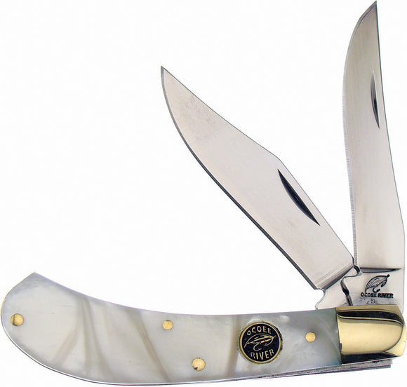 Frost Cutlery Saddlehorn Imitation Pearl Folding Stainless Pocket Knife C528IP