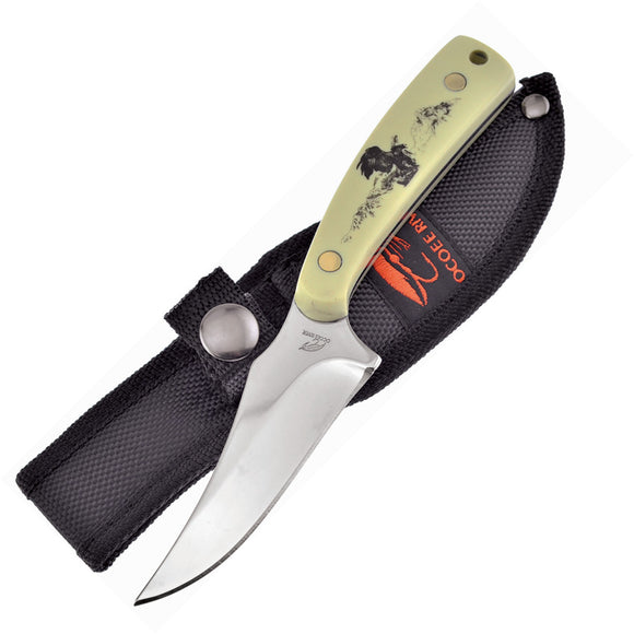 Frost Cutlery Eagle Skinner White Fixed Blade Knife w/ Sheath C534E