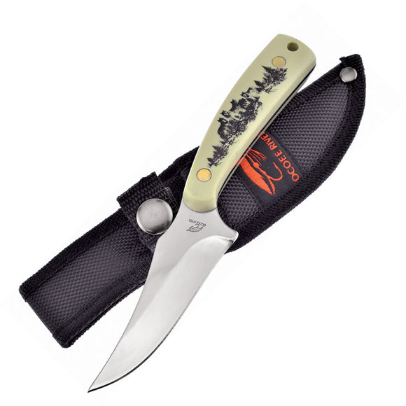 Frost Cutlery Wolf Skinner Fixed Blade Knife w/ Sheath C534WF