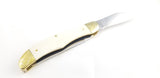 Frost Cutlery Ocoee River Hunter White Bone Folding Stainless Knife C550WSB