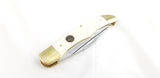 Frost Cutlery Ocoee River Hunter White Bone Folding Stainless Knife C550WSB