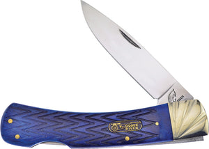 Frost Cutlery Lockback Blue Jigged Bone Folding Stainless Drop Pt Knife C557BLJB