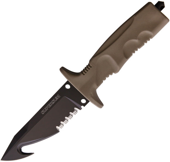 Fox Supersum Rescue Desert Tan Forprene Bohler N690 Fixed Blade Knife 0171102