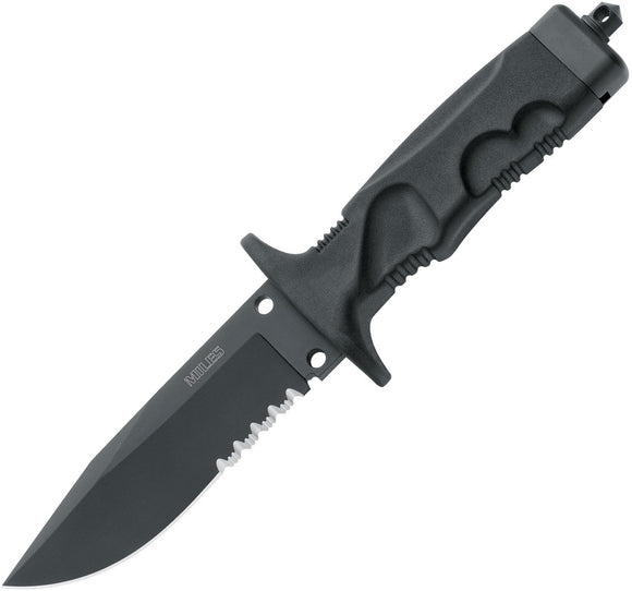Fox Miles Fixed Blade Knife Black Forprene Bohler N690 Stainless Drop Pt 0171104