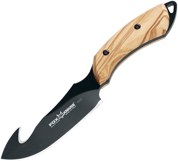 Fox European Hunter Fixed Blade Knife Tan Wood Bohler N690 Steel Blade 1503OL