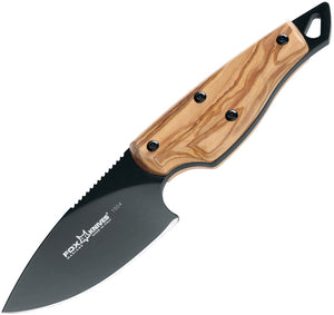 Fox Euro Hunter Olive Wood Handle Bohler N690 7.75" Fixed Knife w/ Sheath 1504OL