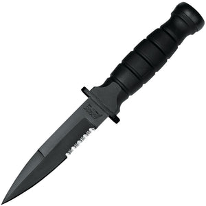 Fox Attack 10" Small 440C Partially Serrated Dagger + Sheath 1685t