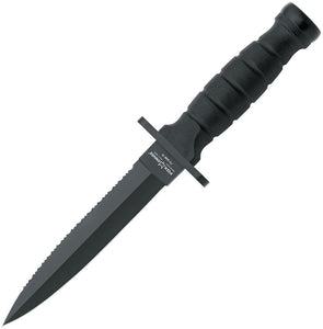 Fox Attack 11.5" 440C Partially Serrated Modern Dagger + Sheath 1688ts