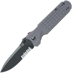 Fox Predator II Pocket Knife Gray G10 Linerlock Folding N690 Blade 446GRS