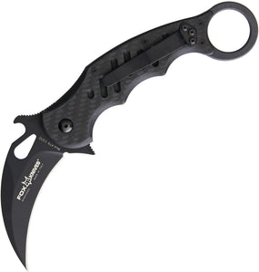 Fox Karambit Carbon Fiber & Black G10 Linerlock N690 Folding Knife 479cg10