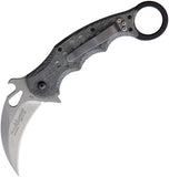 Fox Karambit Black Linen Micarta Linerlock Stonewashed N690 Folding Knife 479mibsw