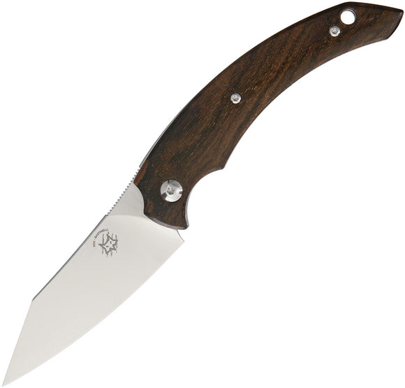 Fox Dragotac Piemontes Folder Brown Ziricote Wood Handle Folding Knife 518ZW