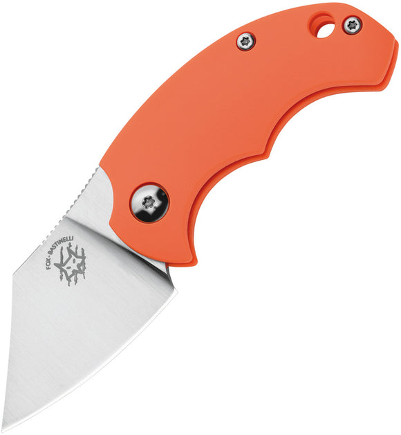 Fox Dragotac BB Folder Orange Handle Bastinelli Design N690 Folding Knife 519O