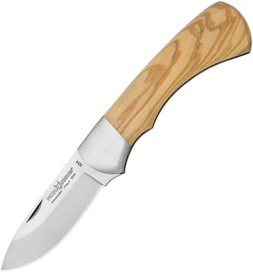 Fox Traditional Slip Joint Olive Wood Handle Stainless Drop Pt Folding Knife 524