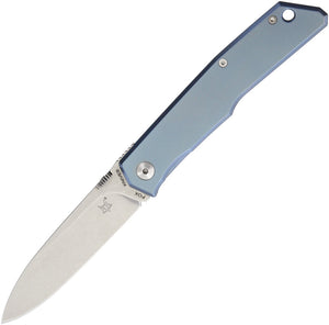 Fox Terzuola Blue Titanium Framelock N690Co Stainless Folding Knife 525TIBL