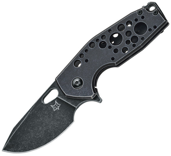Fox Suru Pocket Knife Aluminum Black Framelock Folding N690 Blade 526ALB