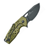 Fox Suru Pocket Knife Aluminum Green Framelock Folding N690 Blade 526ALG