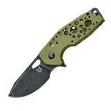 Fox Suru Pocket Knife Aluminum Green Framelock Folding N690 Blade 526ALG