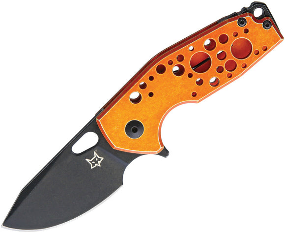 Fox Suru Pocket Knife Aluminum Orange Framelock Folding N690 Blade 526ALO