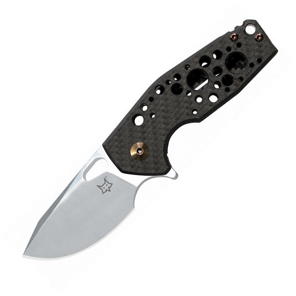 Fox Suru Pocket Knife Carbon Fiber Black Framelock Folding M390 Blade 526CF