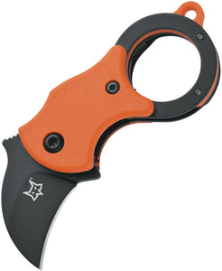 Fox Mini-Ka Pocket Knife Linerlock Orange FRN Folding Stainless Hawkbill 535OB