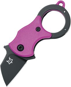 Fox Mini-Ta Pocket Knife Linerlock Pink FRN Folding Black 4116 Stainless 536PB