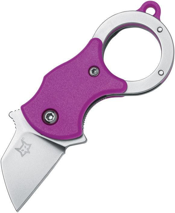 Fox Mini-Ta Pocket Knife Linerlock Pink FRN Folding 4116 Stainless Blade 536P