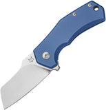 Fox Knives Italico Framelock Blue Titanium Folding M390 Stainless Knife 540TIBL