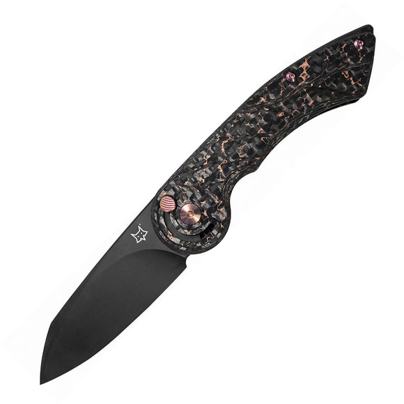 Fox Radius Lock Copper Carbon Fiber Bohler M390 Stainless Pocket Knife 550CFB