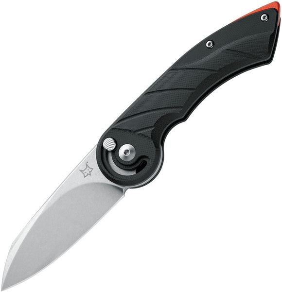 Fox Radius Lock Pocket Knife Black G10 Folding N690 Clip Point Blade 550G10B