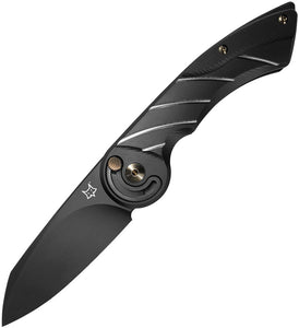 Fox Radius Lock Pocket Knife Black Titanium Folding M390 Sheepsfoot Blade 550TIB