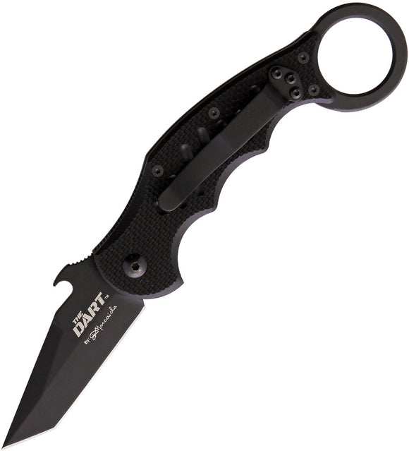 Fox Dart Karambit Linerlock Black G10 Folding Bohler N690 Pocket Knife 597DART