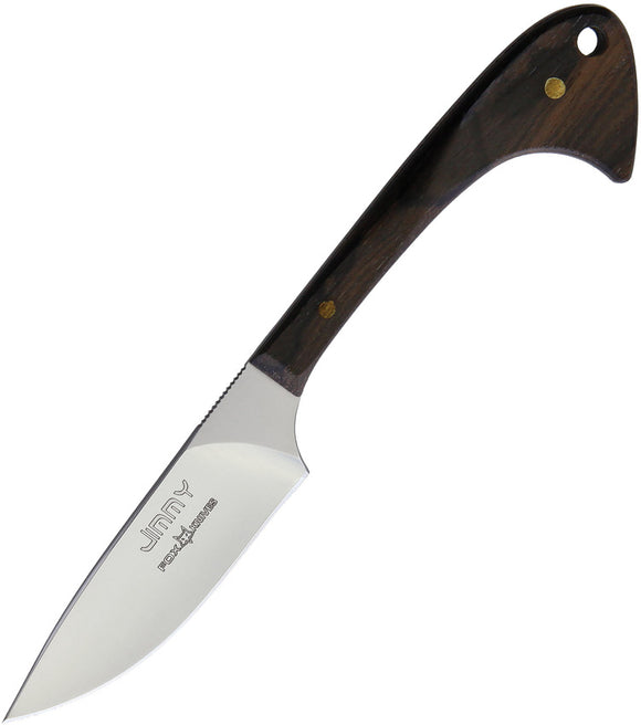 Fox Jimmy Fixed Blade Knife Brown Wood Bohler N690 Stainless Drop Pt 603