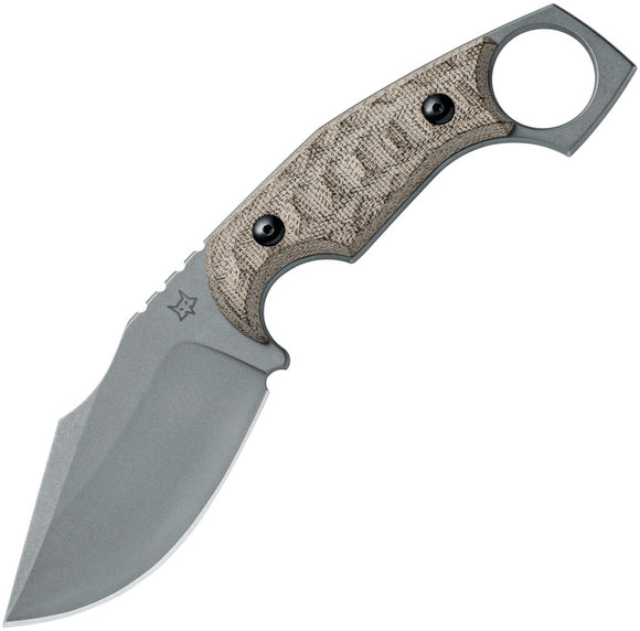 Fox Knives Monkey Thumper Green Micarta Fixed Blade Knife 633OD