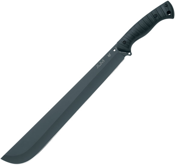 Fox Jungle Latin Machete Fixed Blade Knife Black FRN 1.4116 Stainless Blade 693