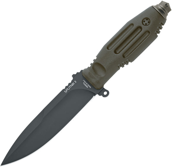 Fox Mars Fixed Blade Knife Green Forprene Bohler N690 Black Drop Point 811G