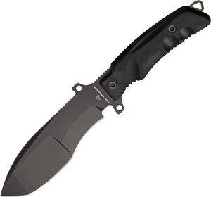 Fox Trakker Sniper 11" N690Co Stainless Black DLC Fixed Knife w/ Sheath 9CM01B