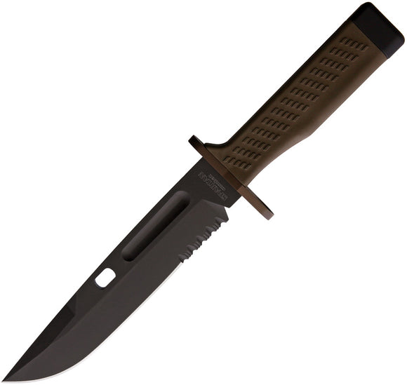 Fox Spartan Fox Fixed Blade Knife OD Green Black Bohler N690 Drop Pt Blade CC03