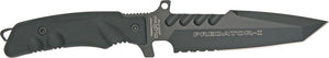 Fox Predator II Utility Black Bohler N690 Serrated Tanto Fixed Blade Knife G2B