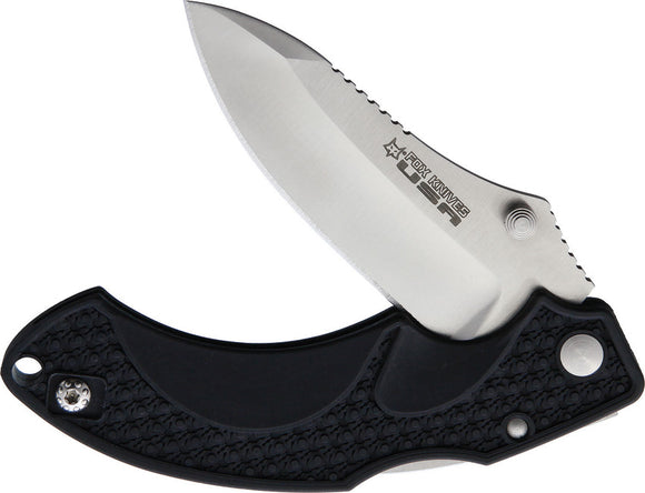 Fox Drago Lockback Black ABS Folding 154CM Stainless Pocket Knife KUAMIDPBL