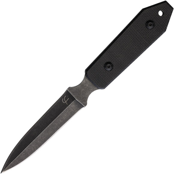 Fred Perrin La Dague Black Micarta 440C Stainless Fixed Blade Knife 1905MI