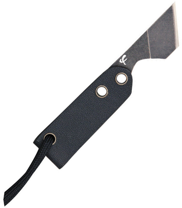 Fred Perrin Le Kiridashi Black G10  & 440C Folding Neck Knife + lanyard kplb