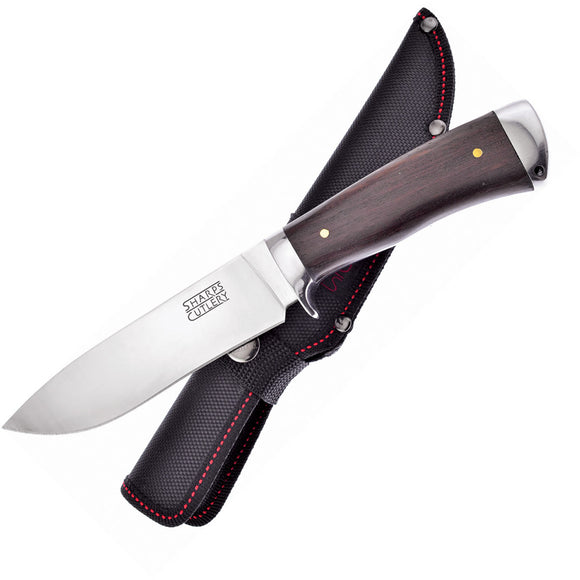 Frost Cutlery Pakkawood Fixed Blade Hunter Knife w/ Sheath SHP027