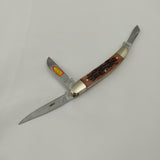 Frost Cutlery Range Rider Brown Bone Folding Stainless Pocket Knife SHP114BRJB