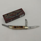 Frost Cutlery Range Rider Brown Bone Folding Stainless Pocket Knife SHP114BRJB