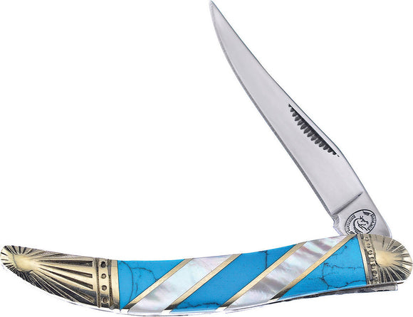 Frost Cutlery Toothpick Black Turquoise MOP Mother of Pearl Knife HS109TURMP